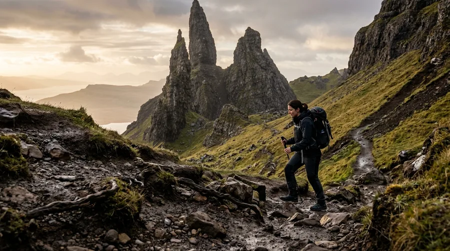 Climbing Old Man of Storr