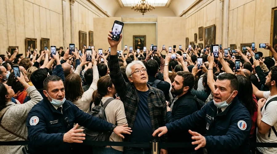 The Mona Lisa Room at The Louvre, Paris