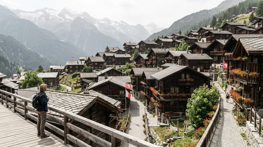 Grimentz: The Geranium-Draped Valais Gem