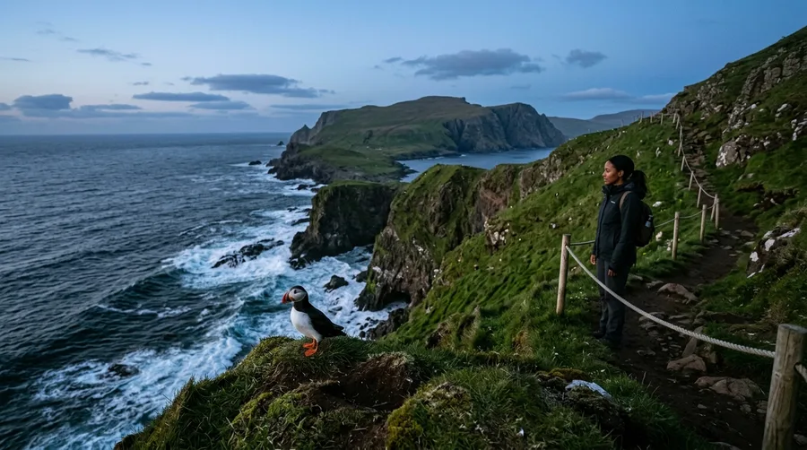 Spot Puffins on Mykines in the Faroe Islands