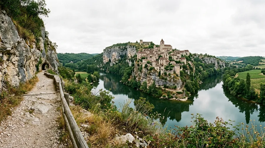 Photograph Saint-Cirq-Lapopie From the River Path