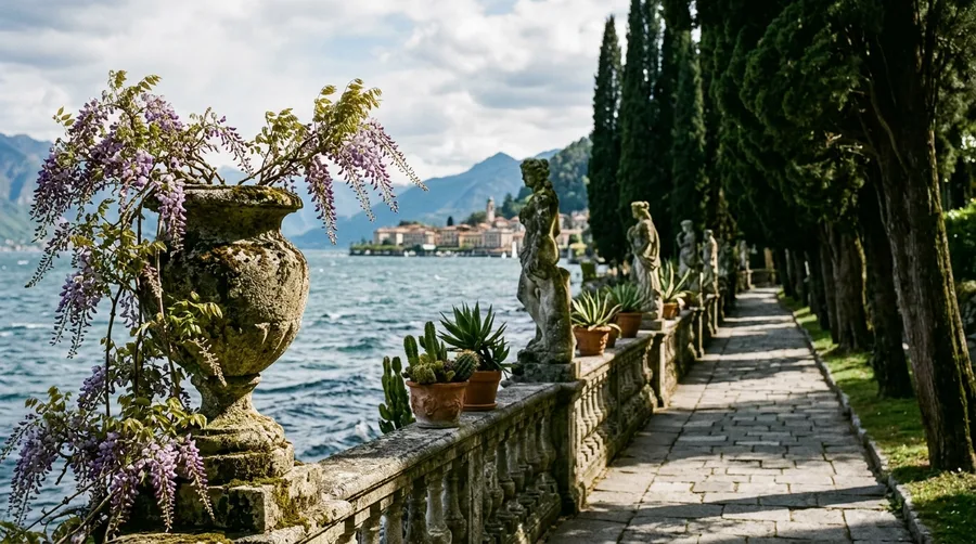 Stroll the cypress walkway of Villa Monastero