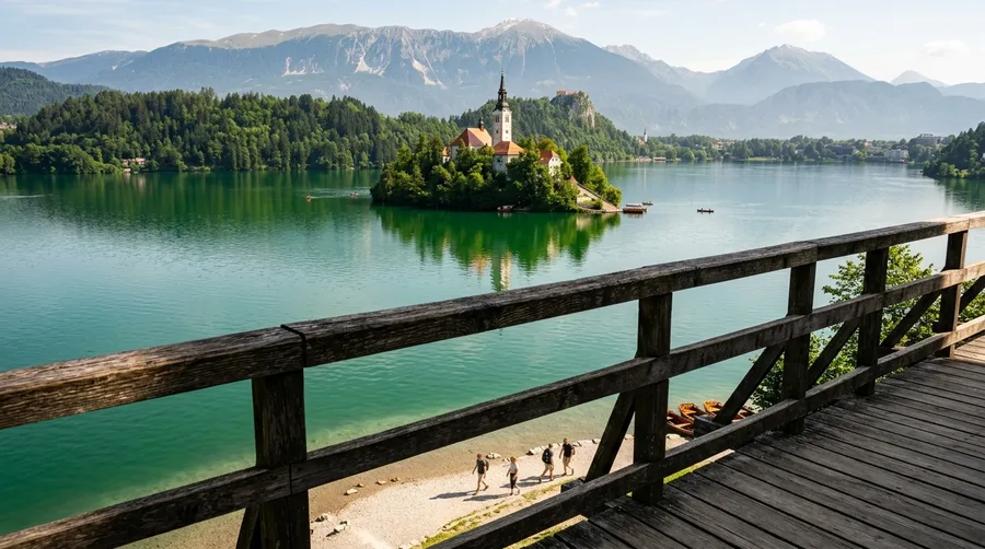 Swim out to the island church in Bled