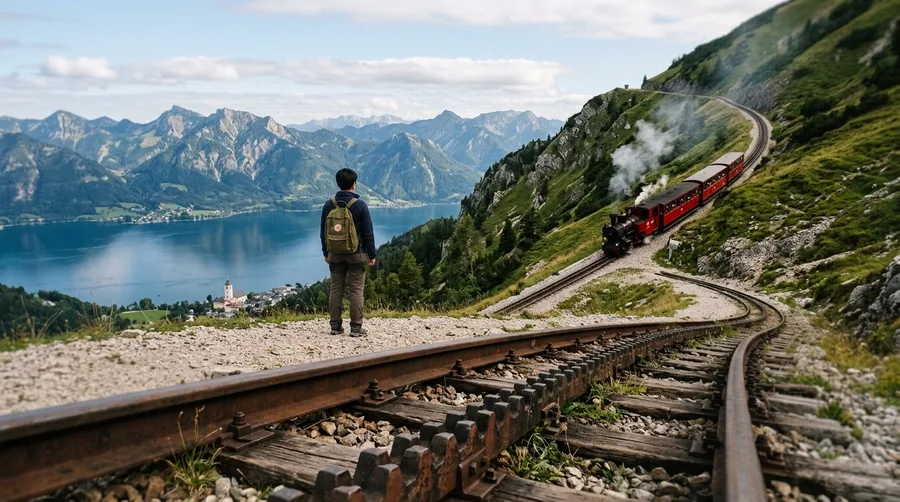 Ride the historic steam cog railway in St. Wolfgang