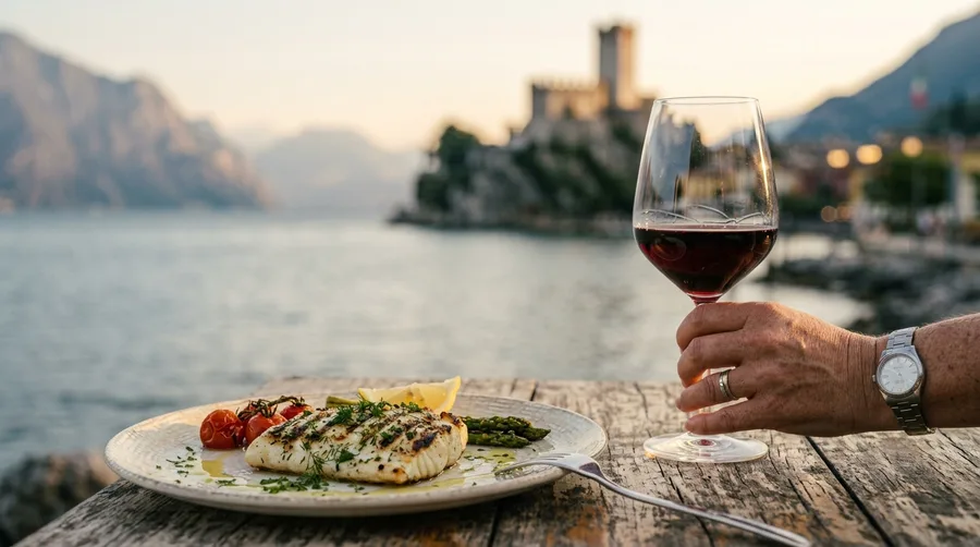 Sip local Garda olive oil wine in Malcesine