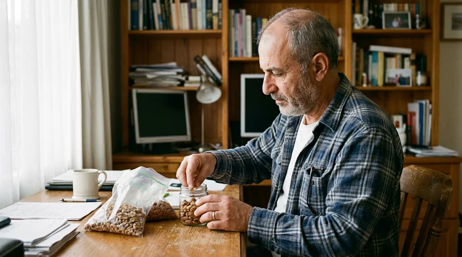 Snacking on Raw Walnuts and Almonds