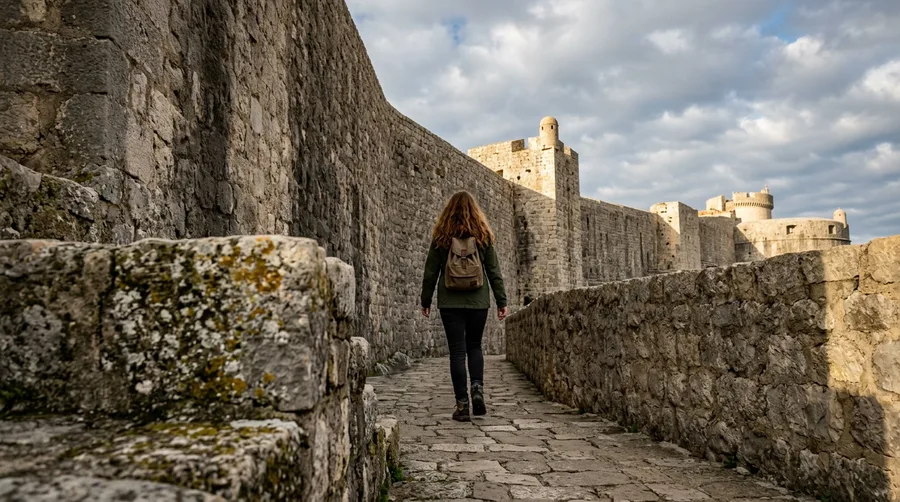 Circumambulate Dubrovnik Walls at Sunset