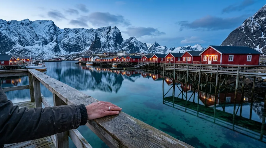 Linger at Hamnøy Piers
