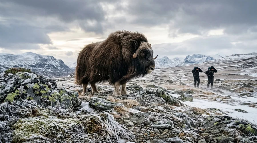 Track Musk Ox in Dovrefjell