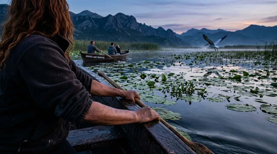 Scan Lake Skadar for Pelicans in Montenegro