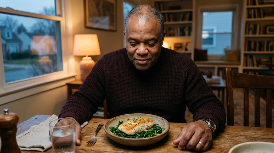 Pan-Seared Halibut With Wilted Spinach