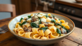 Healthy Pasta Recipe: Parmesan Spinach Mushroom Pasta Skillet